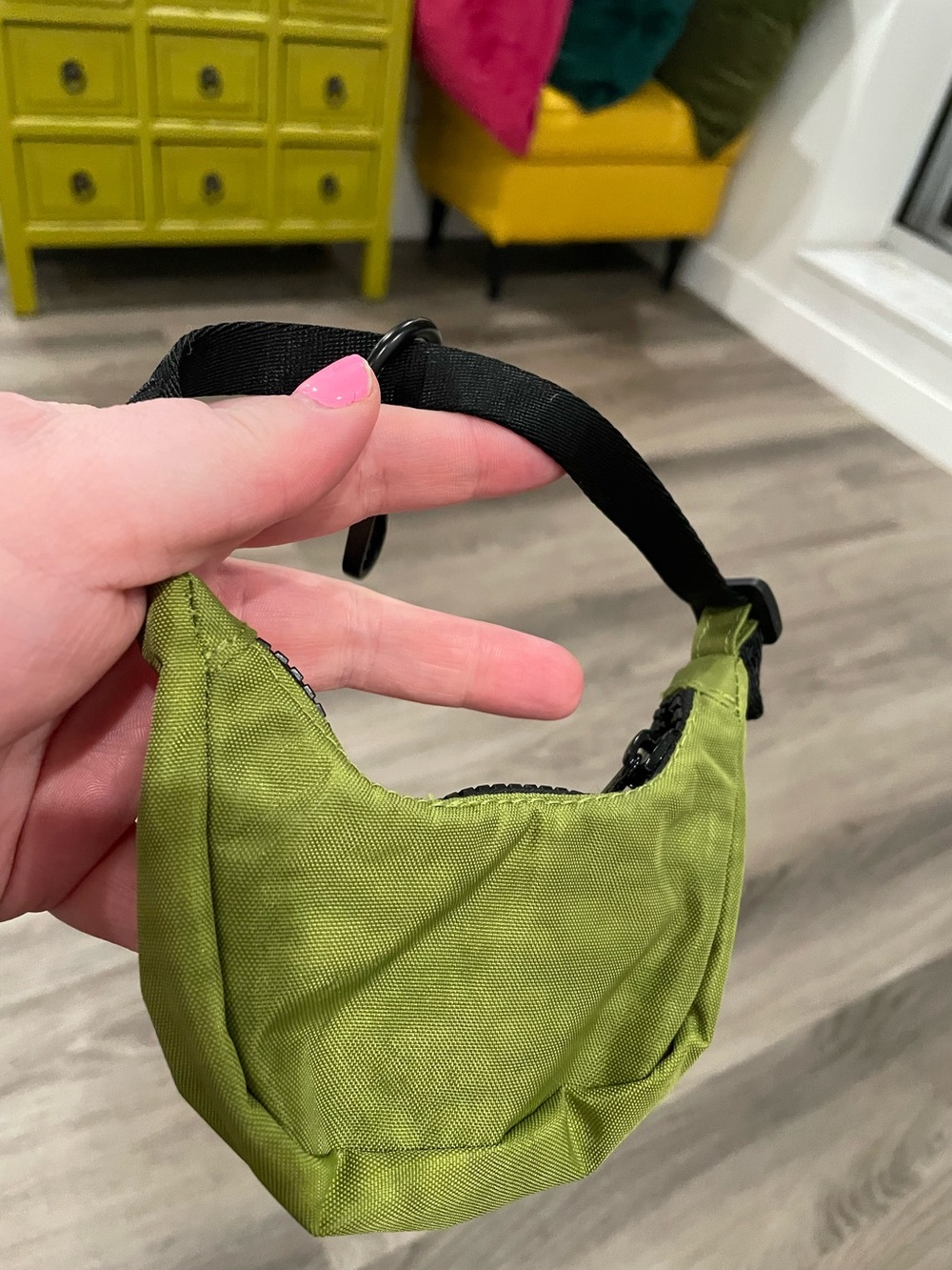Green micro Baggu bag